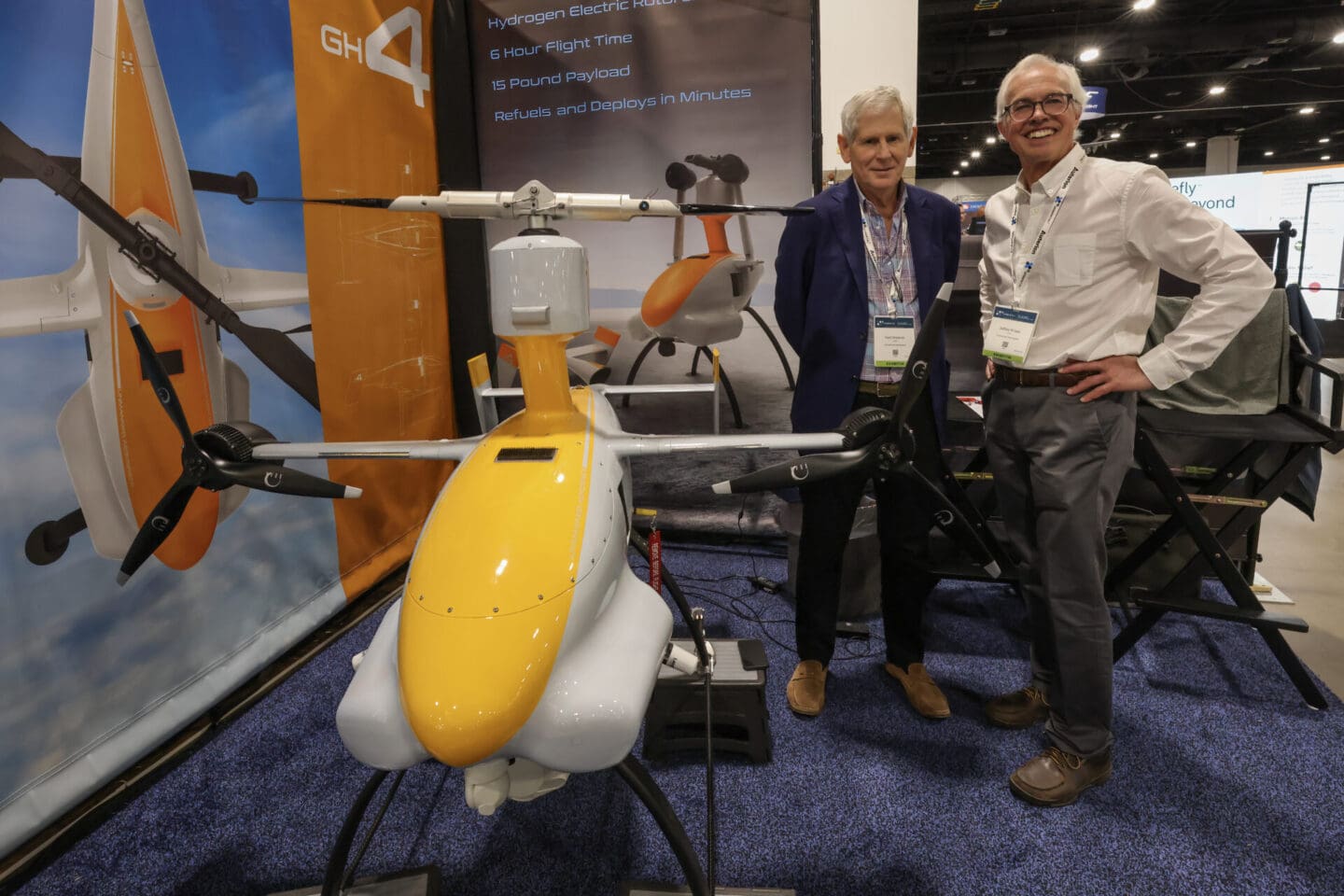 Gad Shaanan and Jeffrey Knapp showcase the GH-4 at Xponential 2023 in Denver, Colorado.